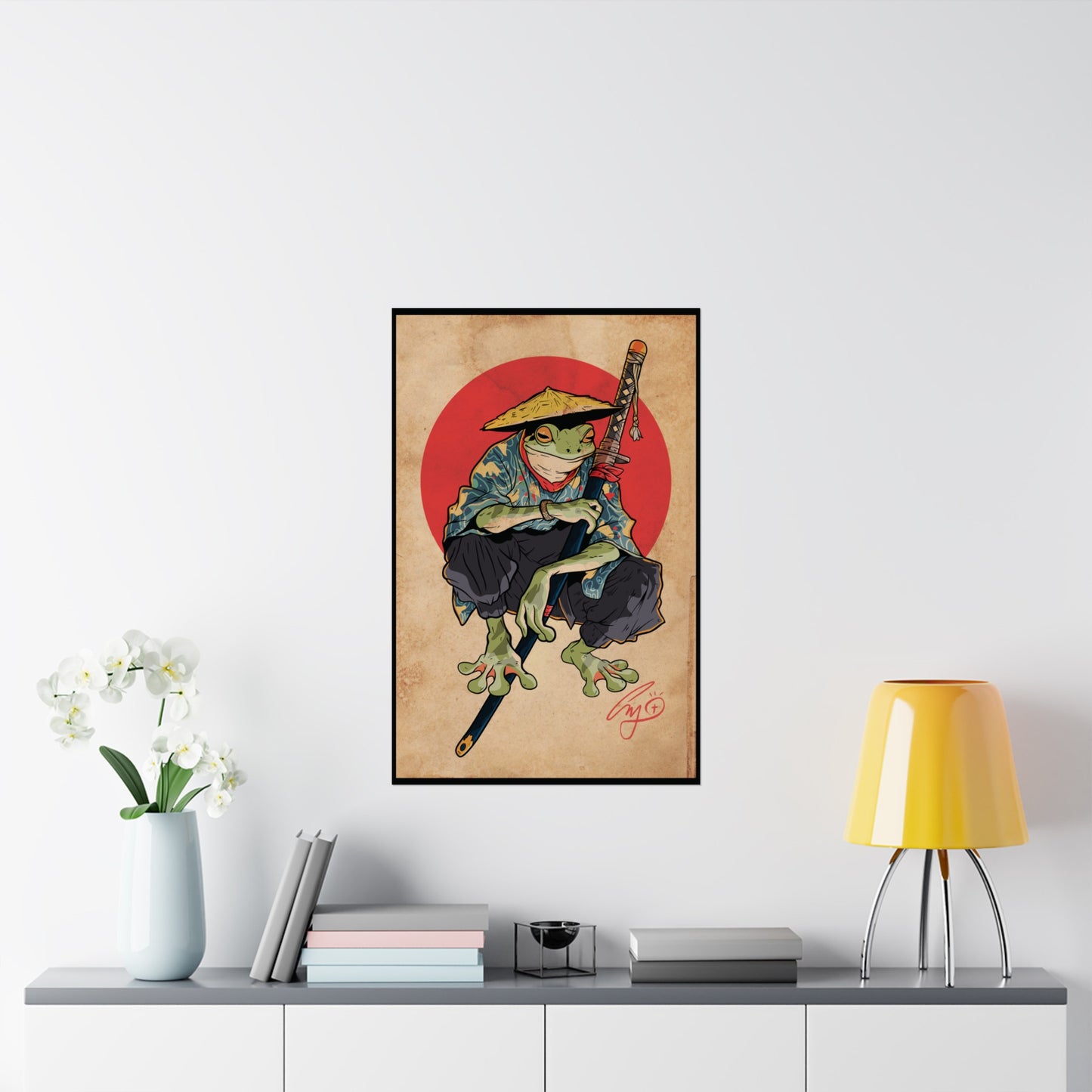 Hopper Hashimoto, the Amphibious Ronin Tea Stained Print - Multiple Sizes * NOT FRAMED *