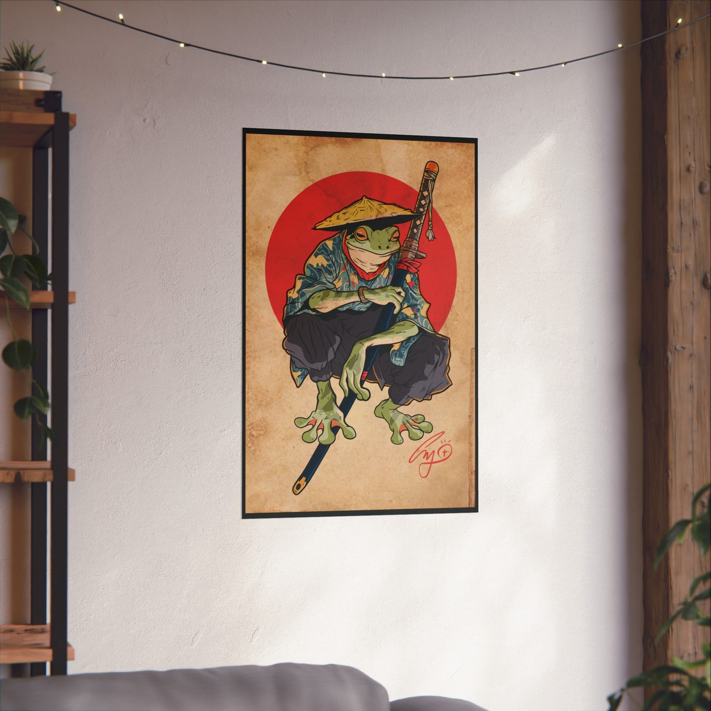 Hopper Hashimoto, the Amphibious Ronin Tea Stained Print - Multiple Sizes * NOT FRAMED *