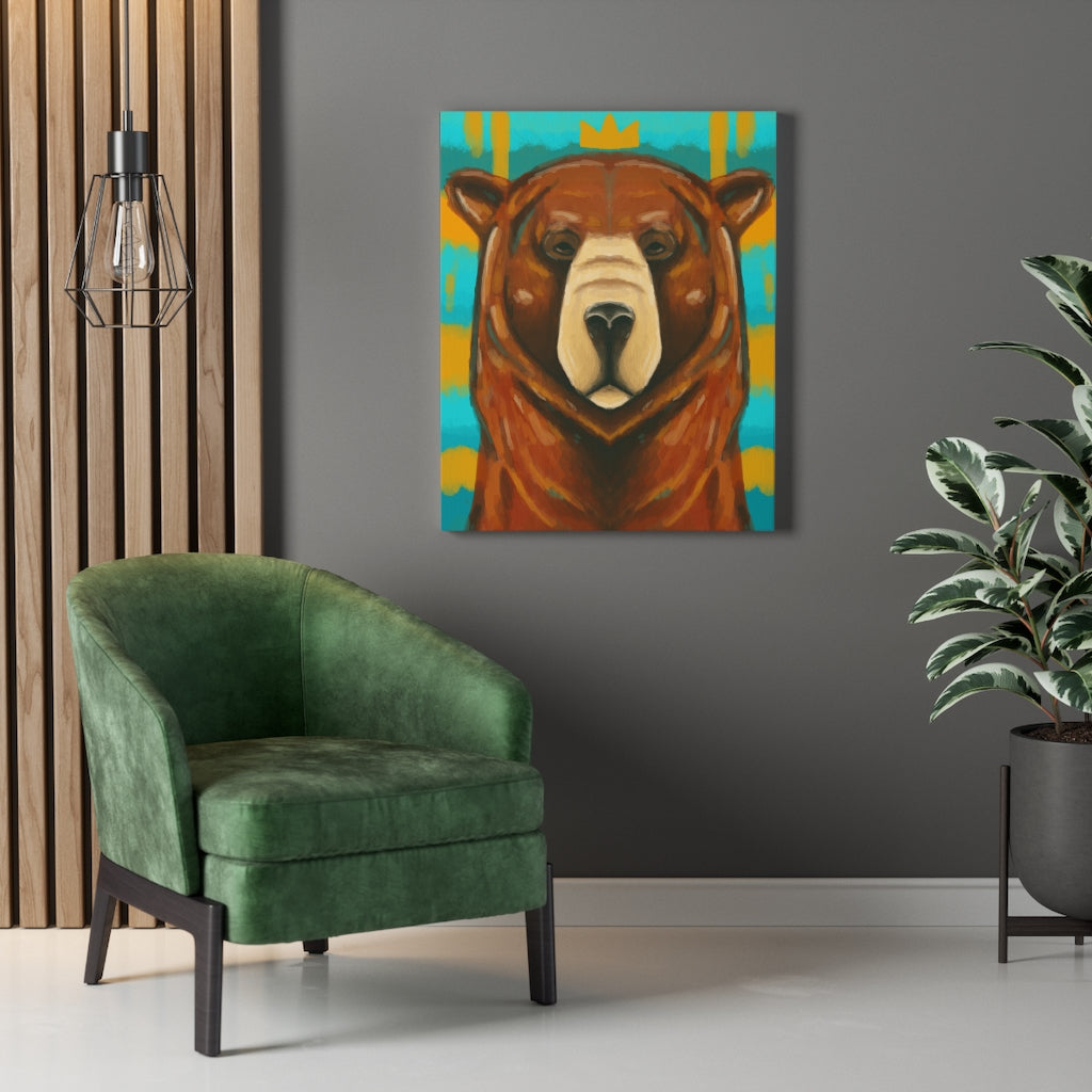 Big Bear Oil on Canvas Print 30 x 24