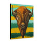 Bison Head Oil Print on Canvas 24 x 30