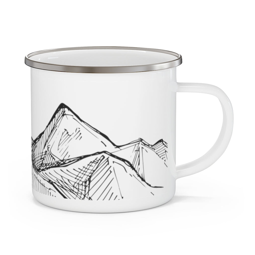 Mountain Scene Camping Mug